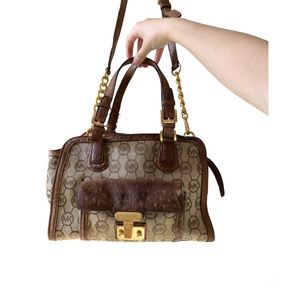Michael Kors Tan Crossbody Handle Brown Leather Bag